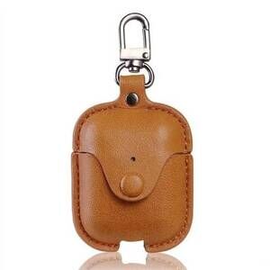NEW THREADED PEAR unisex leather airpods case in tan